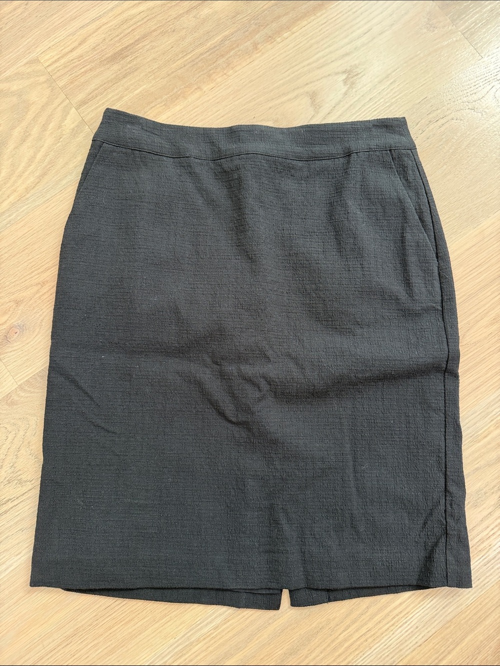 Boden Charcoal Textured Cotton Pencil Skirt Size US 8R UK 12R Workwear